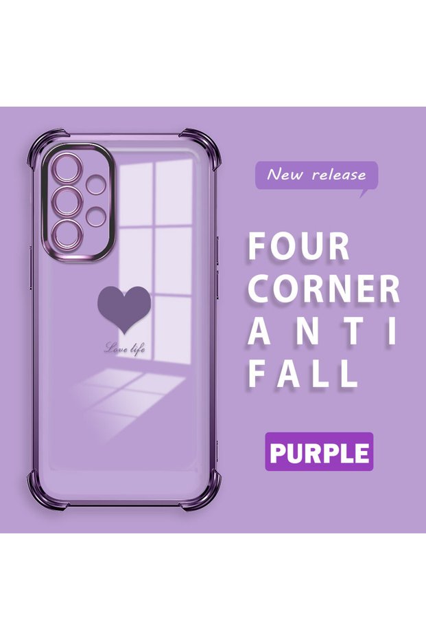 Samsung Galaxy A52/A52S Compatible Transparent Back Four Corners Reinforced Impact Protection Silicone Case