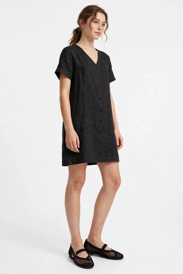 Women's Black Straw Knit Buckle Summer Casual Mary Jane Ballerinas