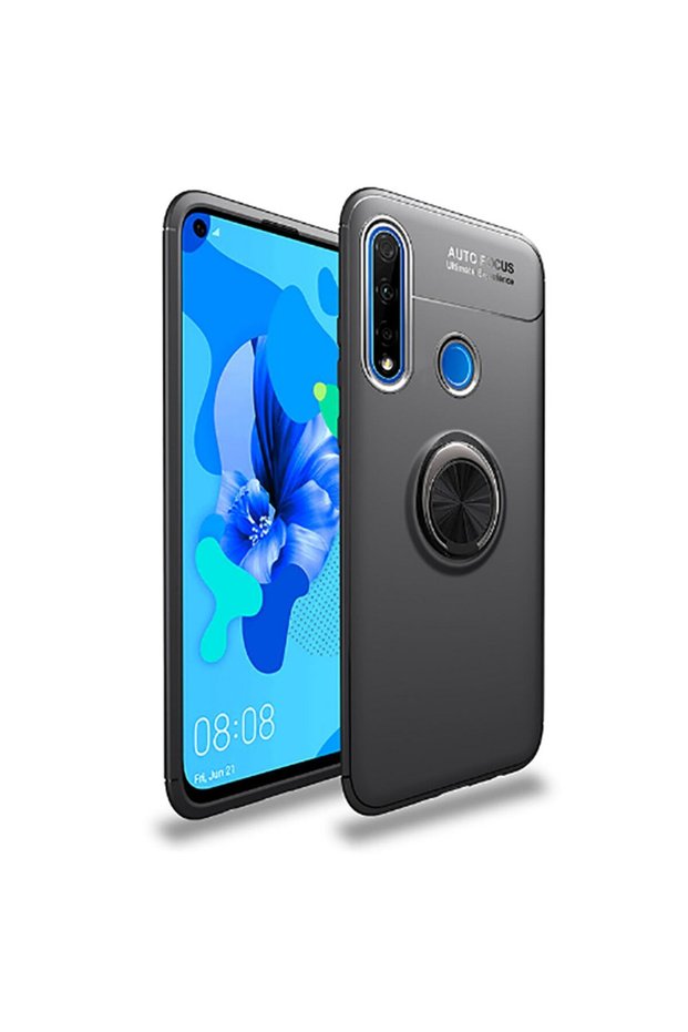 Silicone Ravel Cover with Rotatable Ring Stand for Huawei P40 Lite E Compatible Mobile Phone