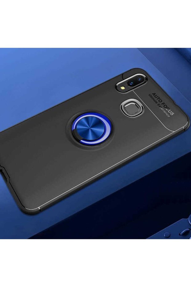Silicone Ravel Cover with Rotatable Ring Stand for Huawei P Smart 2019 Compatible Mobile Phone