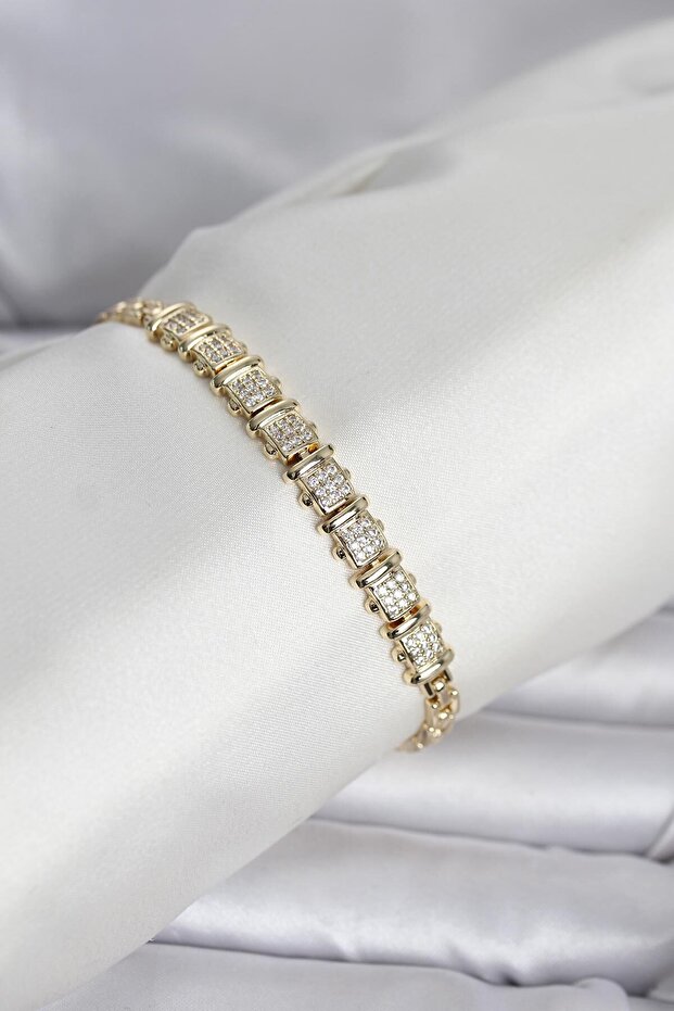 Xuping Model Zircon Stone Gold Color Women's Bracelet