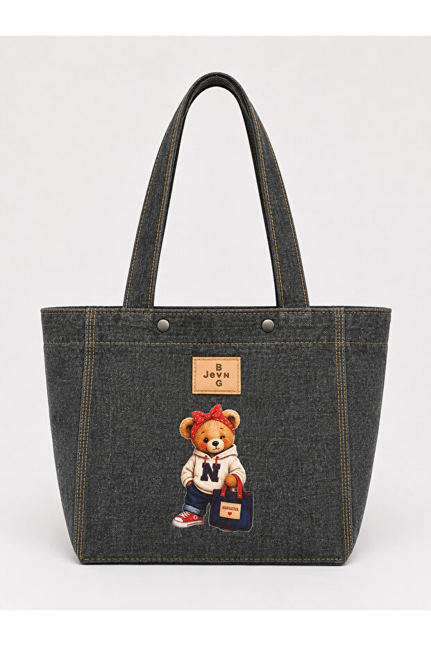 Denim Story Tote Bag