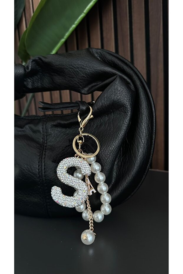 Letter S Bag Charm and Keychain