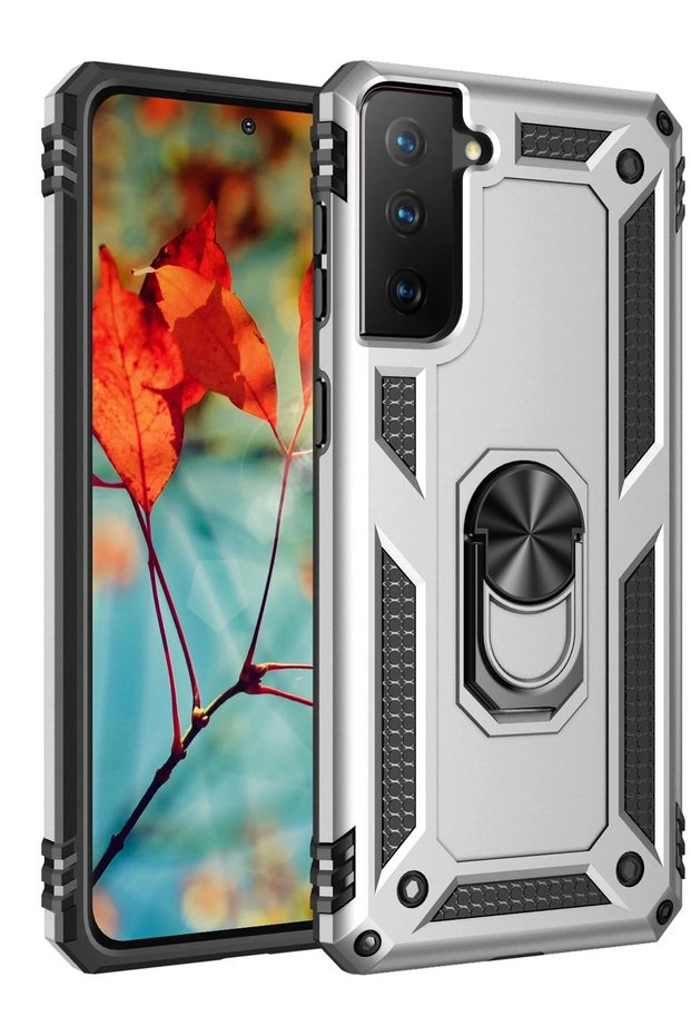 Aconcept Galaxy S21 Case Sofia Ring Silicone Cover (214617) - Silver