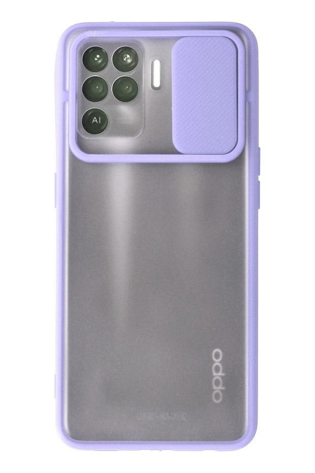 Aconcept Reno 5 Lite Case Palm Frosted Camera Sliding Silicone (223213) - Lilac