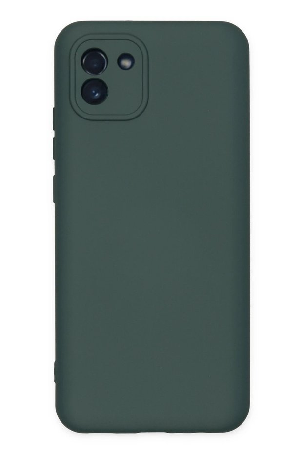 Aconcept Galaxy A03 Case Nano Inside Velvet Silicone - (11209) Dark Green