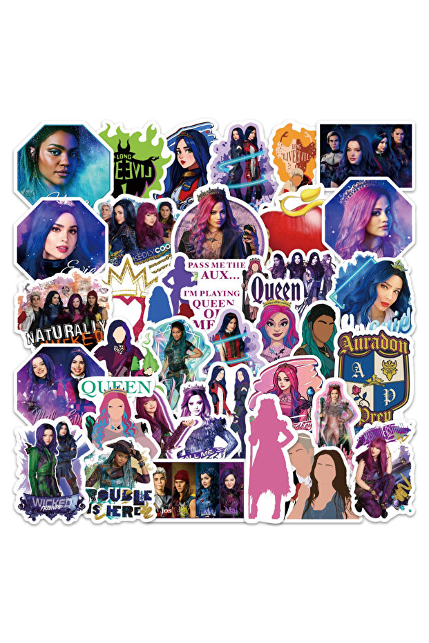 54PCS 54PCS Descendants Stickers Good To Be Bad Graffiti Stickers DIY Diary Phone Case Handmade Scra