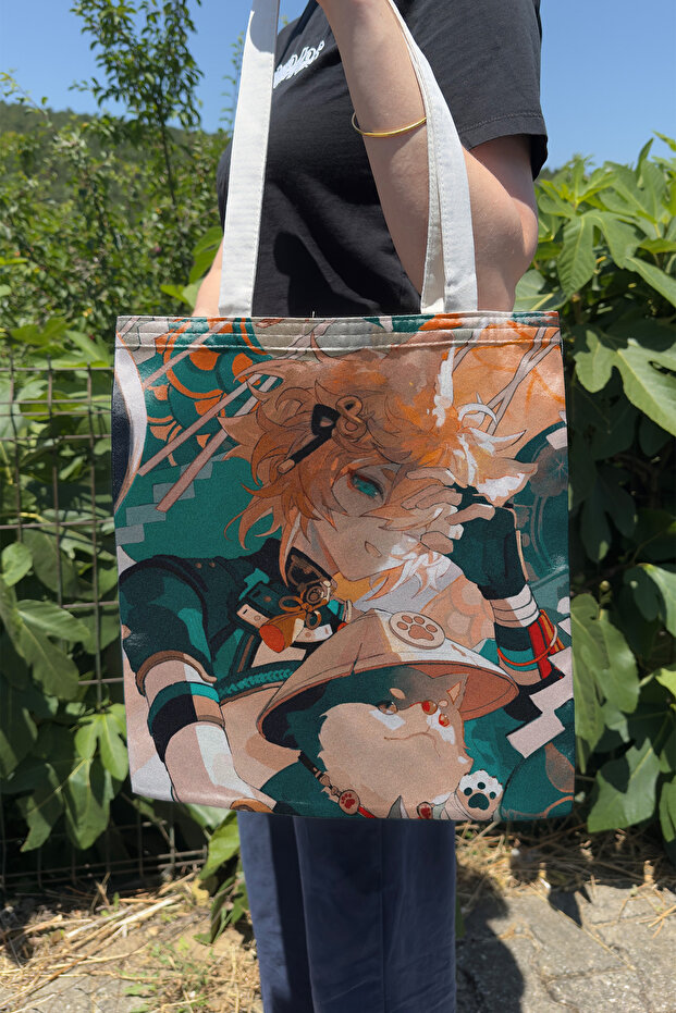 Gorou Genshin Impact V3 Double-Sided Canvas Print Tote Bag Anime Bag