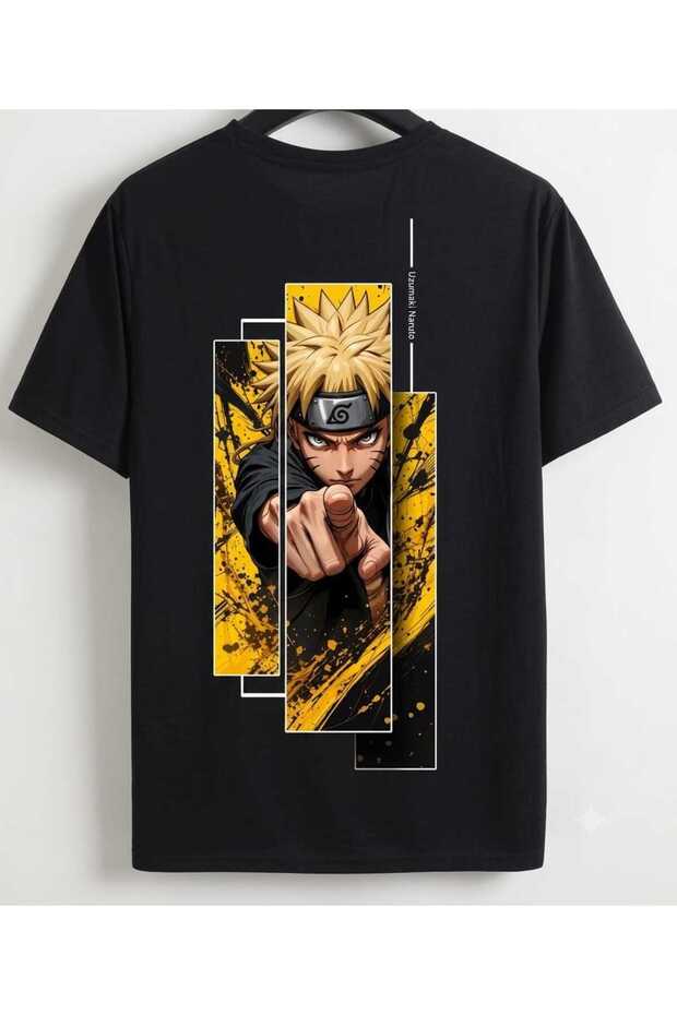 Unisex Oversize Anime Graphic Printed Back Printed T-Shirt