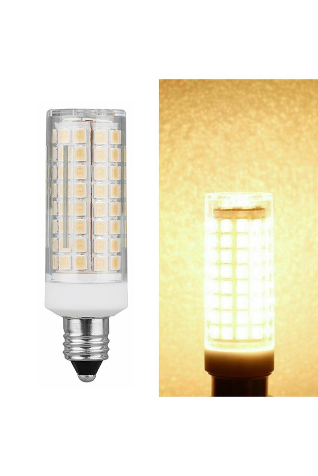 مصابيح LED قابلة للتعتيم، 110 فولت، قاعدة E17، لون أبيض دافئ، BA15D/E17، 102 مصباح LED، 9 واط، بديل لمصابيح الهالوجين 80 واط.
