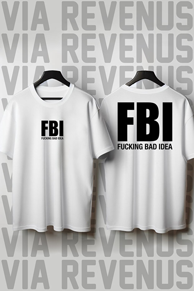 Fbi Printed Loose Fit 100% Cotton Unisex Tshirt