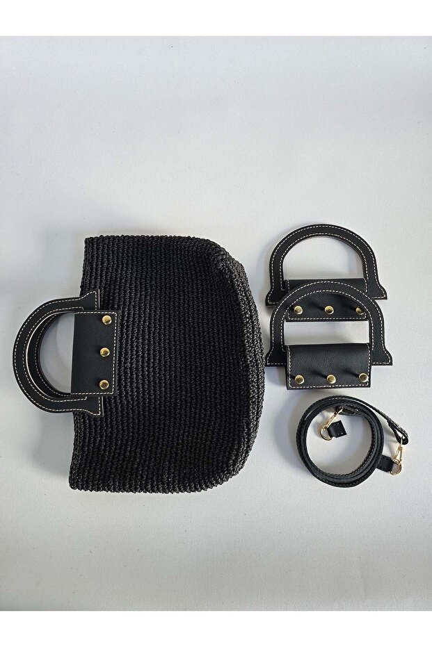 Adjustable Handle and Shoulder Strap Set - Black