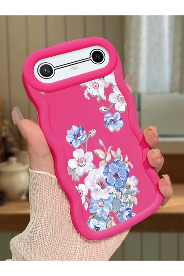 حافظة متوافقة مع هاتف Tecno Spark Slim، حافظة هاتف من السيليكون الأحمر لحماية الكاميرا، نمط زهور