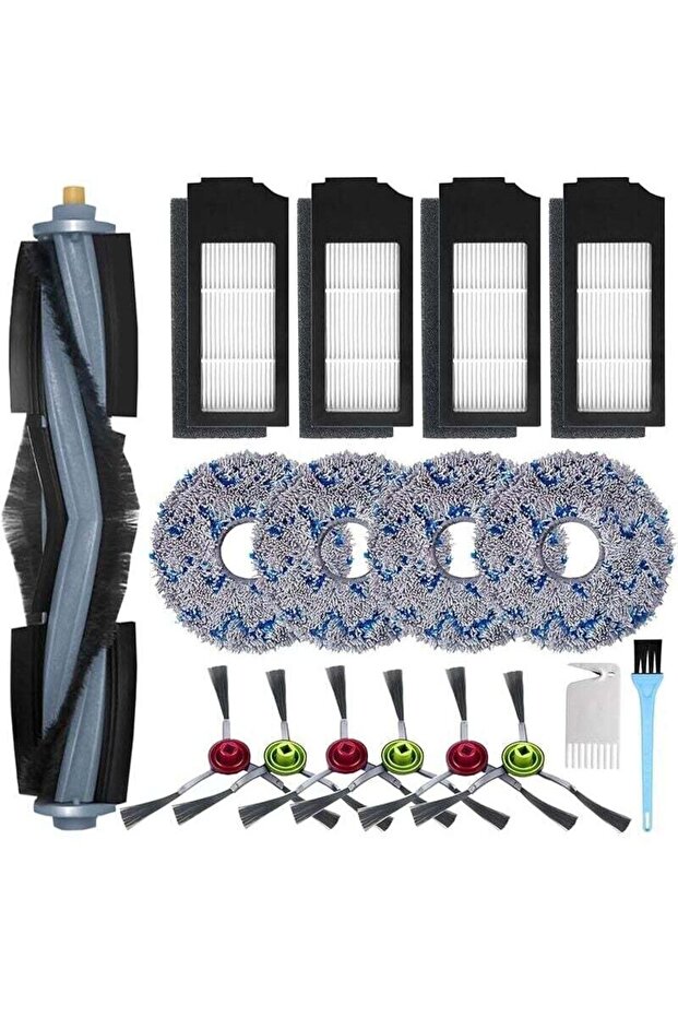 Accessories for Ecovacs Deebot X1 Omni / X1 e Omni / X1 Turbo vacuum cleaners: 1 main brush, 6 side brushes, 4 mop cloths