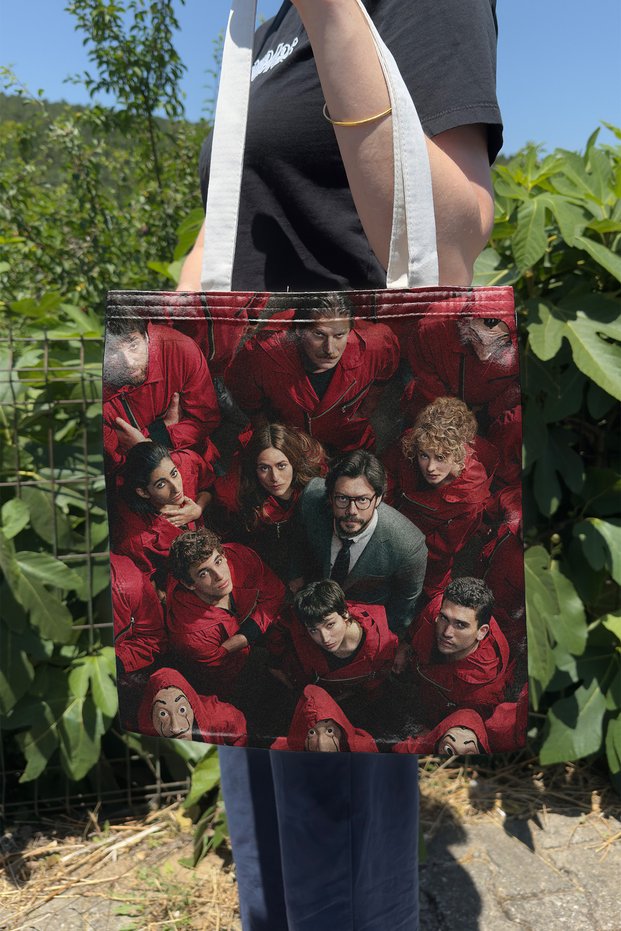 La Casa De Papel V1 Double Sided Summer Winter Canvas Print Tote Bag Series Film