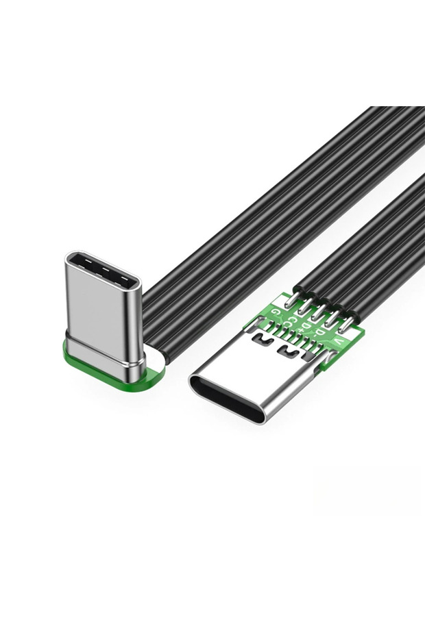 15cm 08 65W Fast Charging 2.0 Data Transfer Data Cables Flexible Flat Silicone USB C to USB C Cable