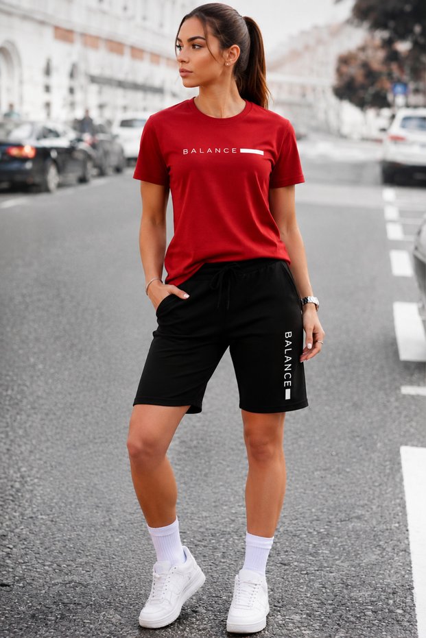 T-Shirt Shorts 2-Piece Combination Thin, Sweat-Proof Women'S/Men's Unisex Model