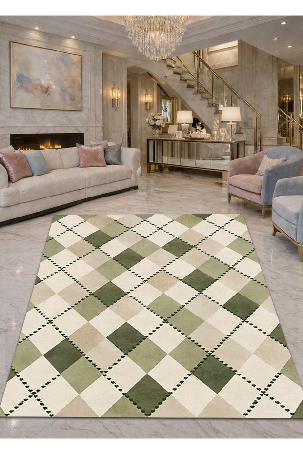 Sdt Mixed Patterned Modern Woven Base Decorative Carpet Sdtamor1357
