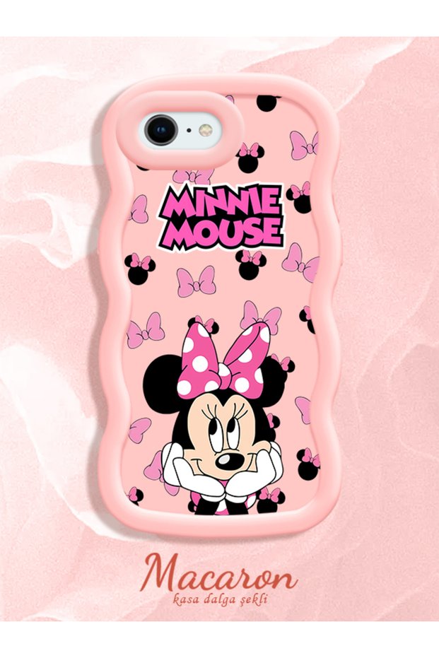 iPhone 6 Plus/6S Plus Compatible Wavy Frame Mouse Cartoon Pattern Quality Silicone Phone Case