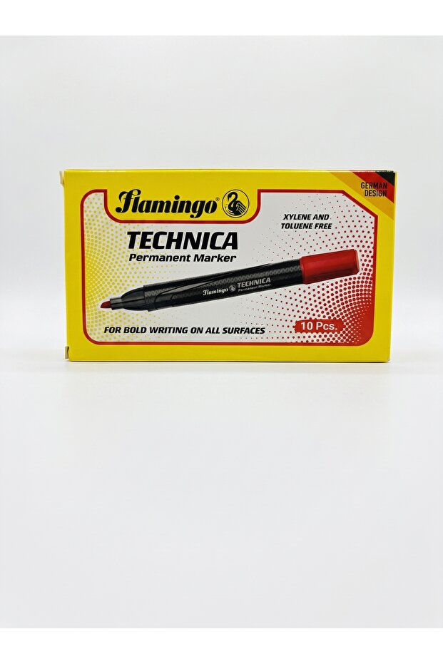 Technica Permanent Red Marker | Pack of 10 Pieces