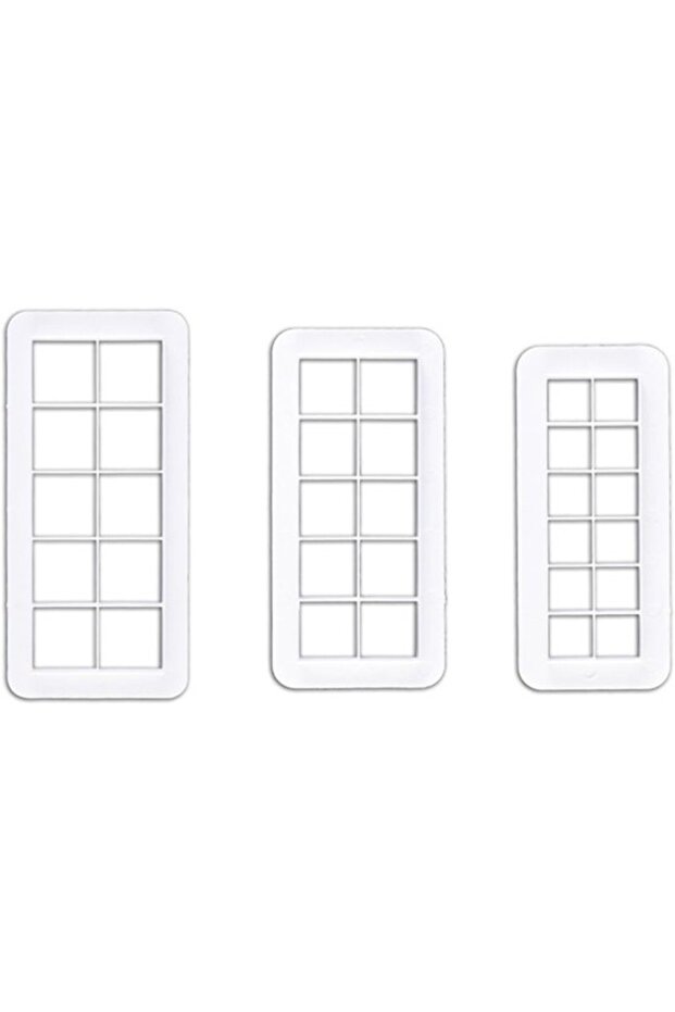 Cookie cutter set - Square cookie cutters - Geometric shape cutters - 3 square sizes - Cake decorating and baking