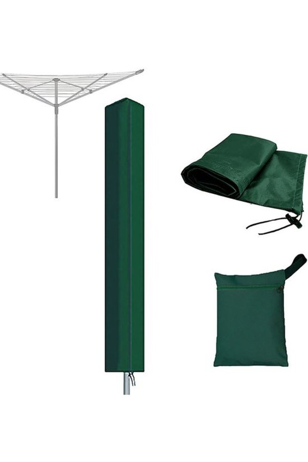 Clothesline Cover - Rotating Clothesline Cover - Garden Clothesline Weatherproof Cover - 1 Piece - Green