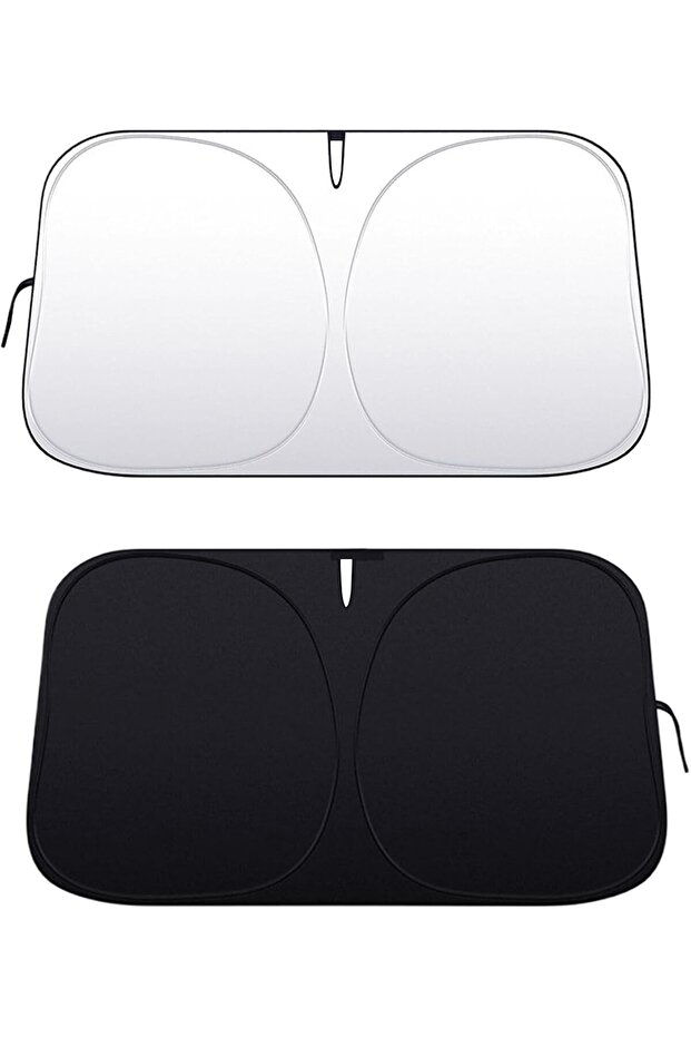 2-Pack Foldable Car Front Windshield Sunshades (145x80cm)