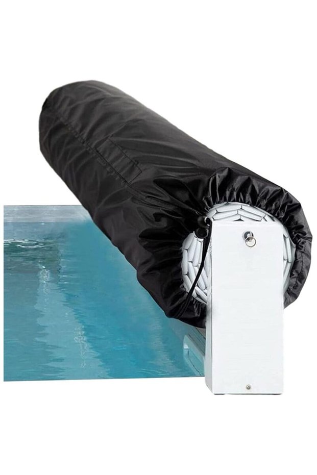 Pool cover reel – abrasion-resistant cover – secured with nylon rope – quick reel mechanism (495cm*97cm)