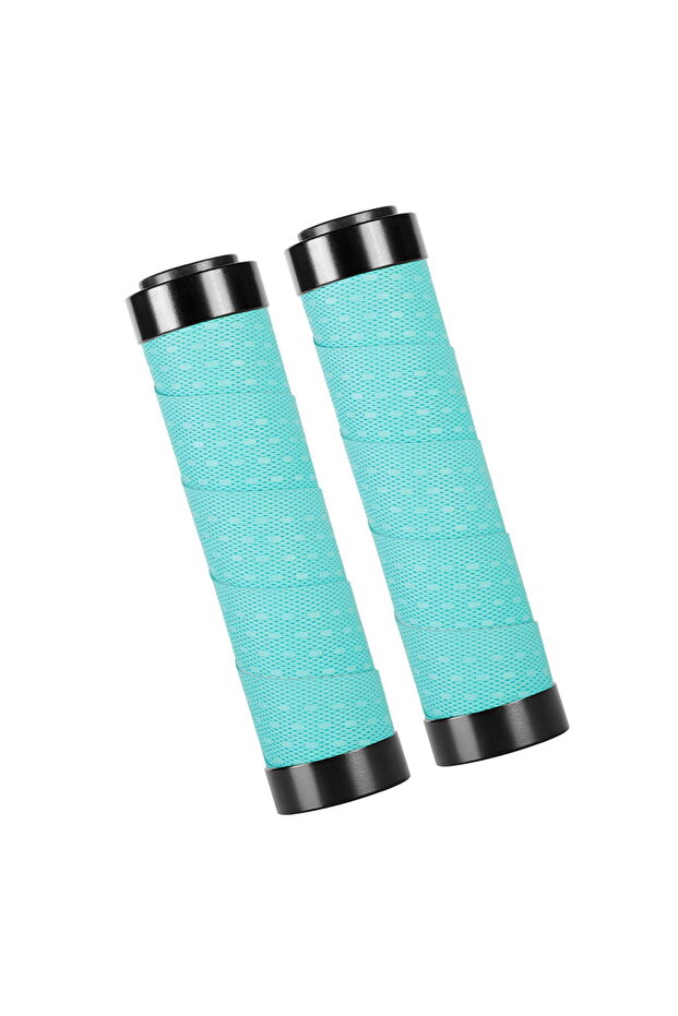 2-pack multi-functional bicycle handlebar grips, stylish and comfortable, for Geschikt voor mountain bikes and folding bikes - cyan