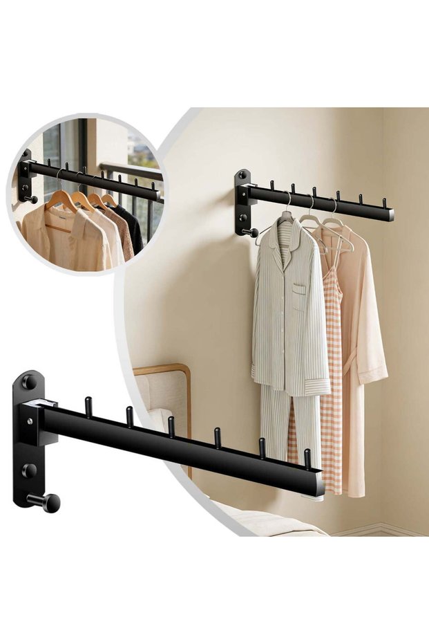 Heavy-Duty Stainless Steel Rolling Clothes Rack with Wheels, Portable Hanging Clothing Organizer and Coat Storage (Black)