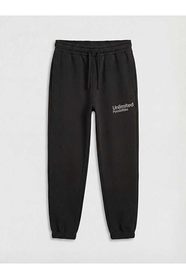 Embroidered Boys' Thick Jogger Sweatpants