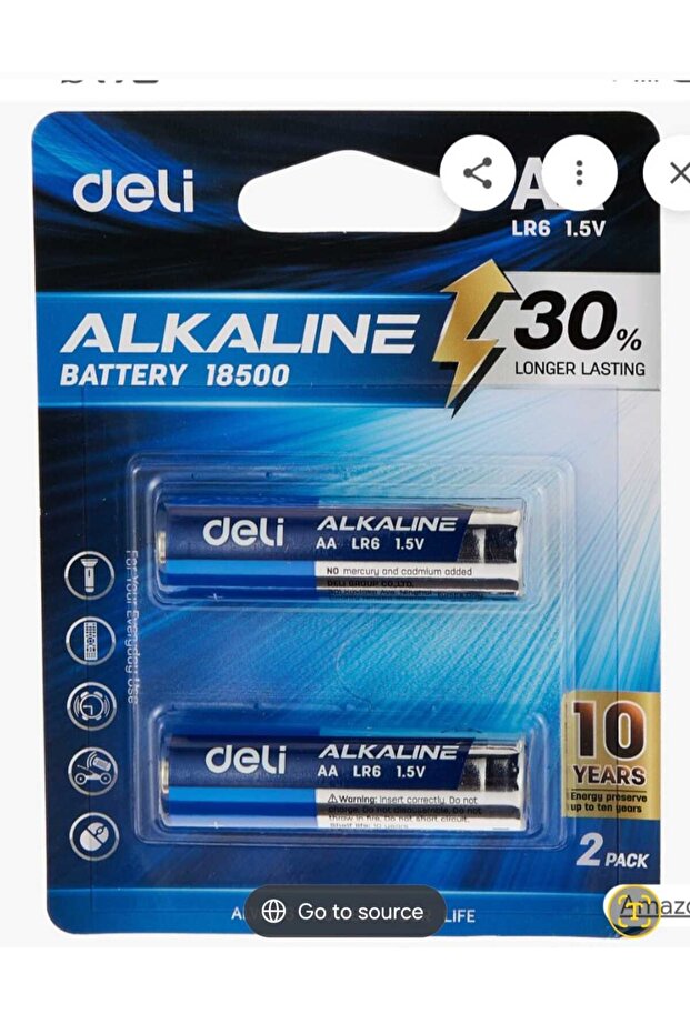 ALKALINE BATTERY AAA LR03 1.5V 2PCS