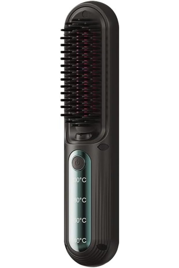 Portable Cordless Hair Straightening Comb with Fast Heating and Anti-Scalding Protection