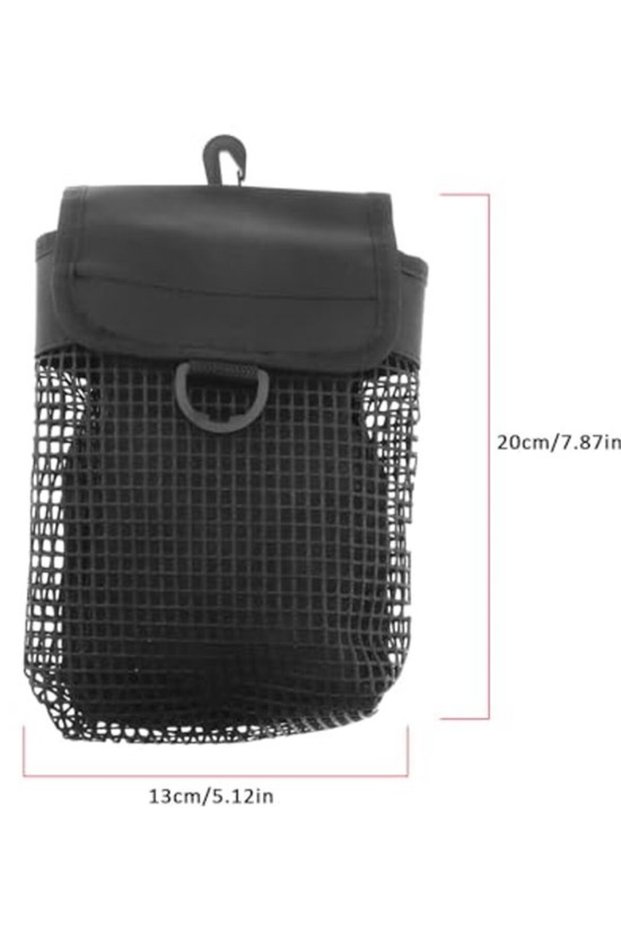 Portable mesh diving bag, heavy-duty sports bag, outdoor diving equipment, lightweight and easy to carry, diving mesh bag (black).