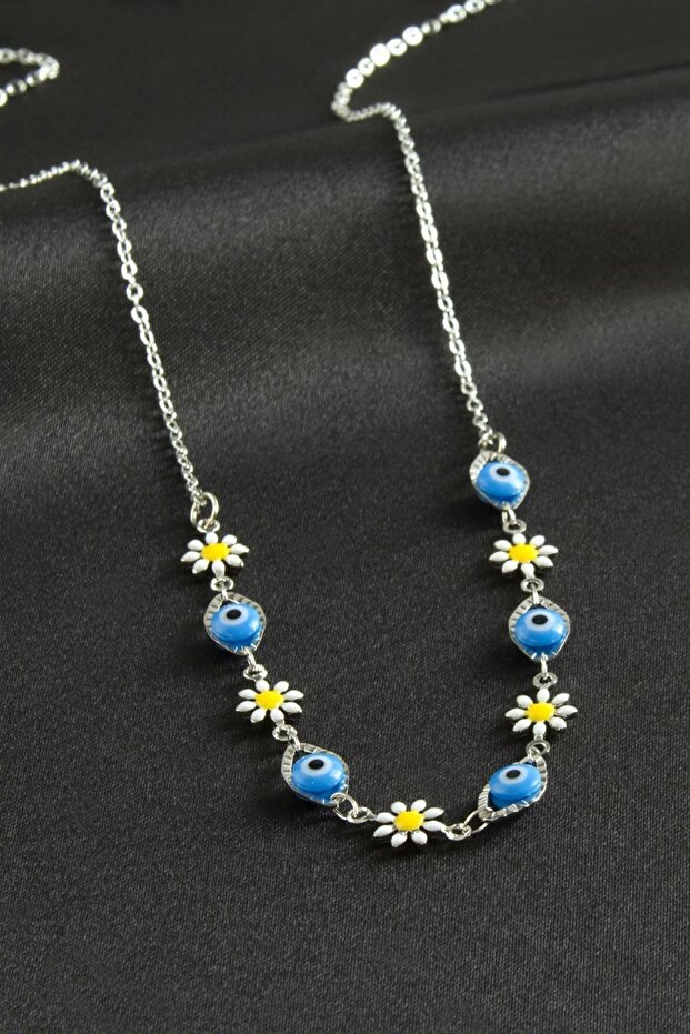 Nhr-Hlss Daisy Evil Eye Enamel Necklace (172524) - Mi
