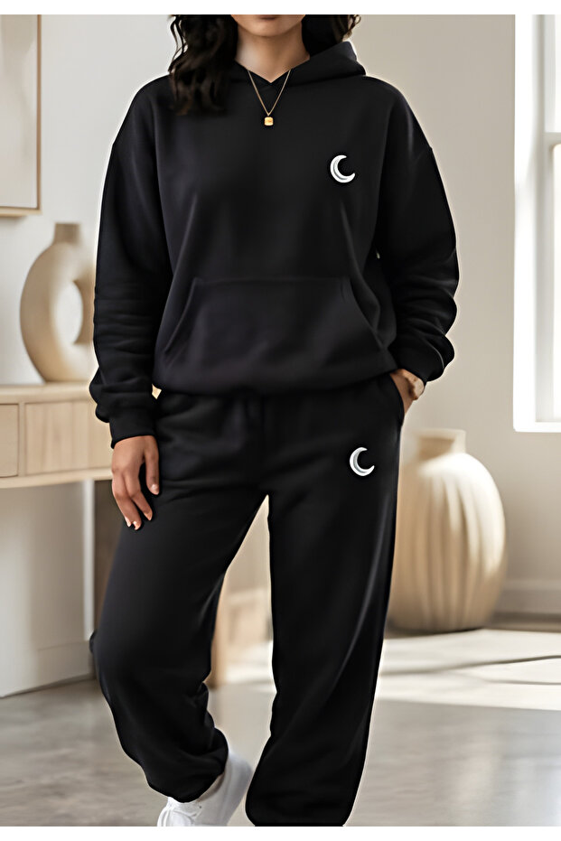 Unisex Character Hooded Sweatshirt Set - Face and All-Over Surface Printed, Comfortable Lace-Up Hoodie