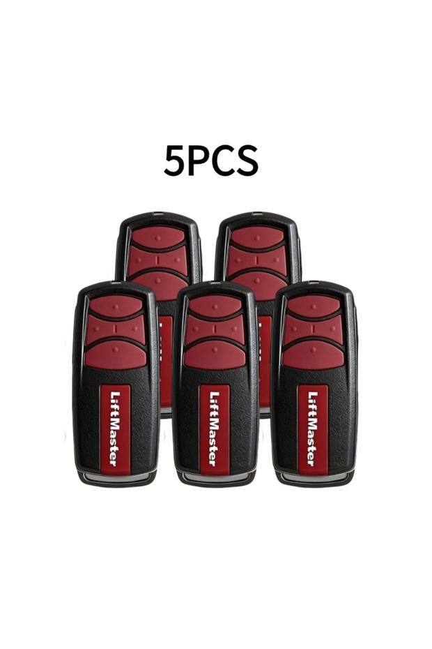 Red-5PCS Compatible with LiftMaster 3-Button 433MHz Keychain Transmitter Garage Door Remote Control