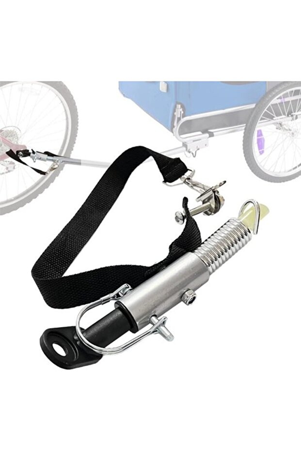 Universal black bike trailer coupling.