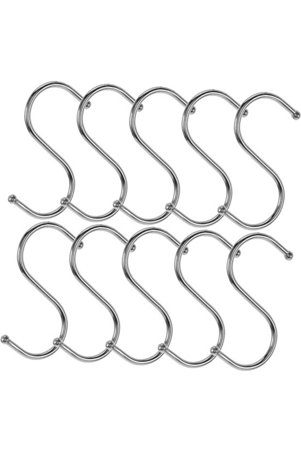 20 Stainless Steel S-Hooks - Hooks - Clothes Hooks - Tea Towel Hooks - Kitchen Towel Hooks - S-Hooks - Kitchen Hooks - Stainless Steel - 9 cm