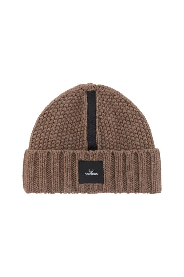 Men's Winter Comfortable Kiruna - Stretchy Soft Knitwear with Cocoa Logo Detail, Double Fold Beret