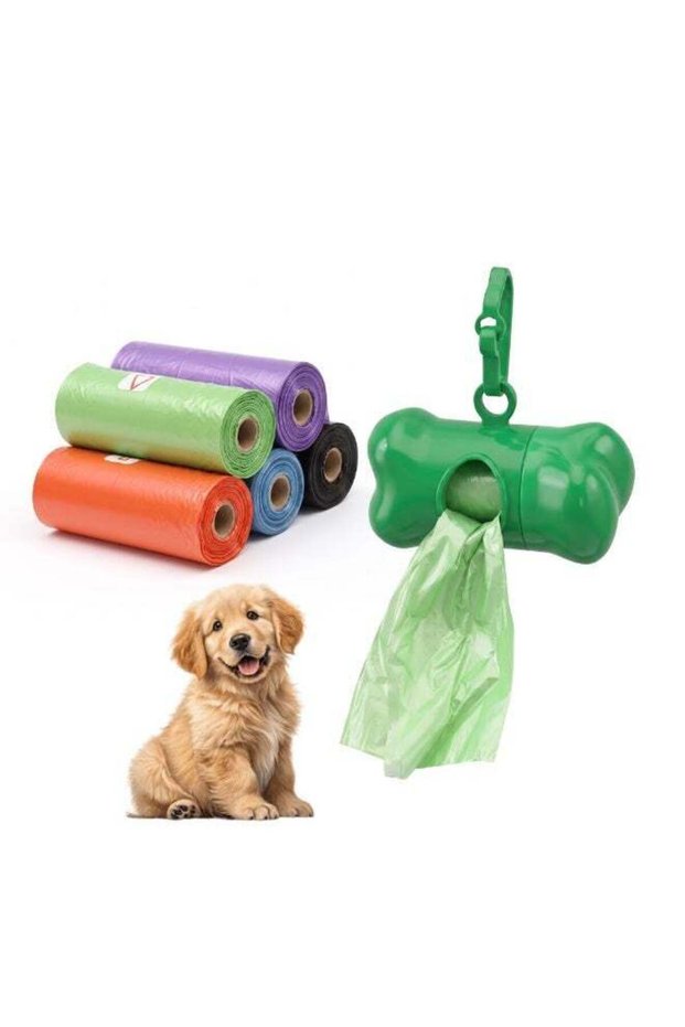 Dog Poop Bags, 6 Rolls 90 Pcs with Dispenser | Extra Thick Waste Bags, Multicolour
