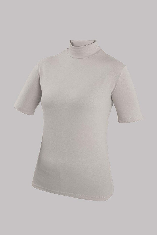 Stone Body Turtleneck Viscose Half Sleeve 1028_46