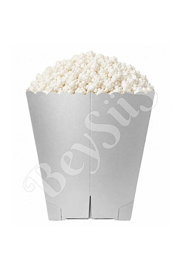 Party Corn Box Silver 8 Pieces