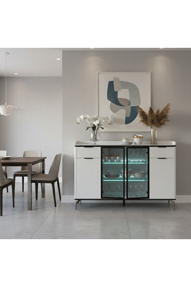 Buffet Cabinet with Led Modern Luxury Design