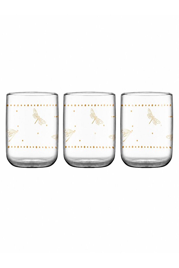 Iconic Gold Patterned Water Glass Set of 3 - 270 Cc