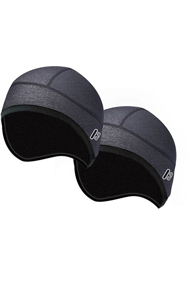 Winter hat set fluorescent green 2pc cycling/ski windproof.