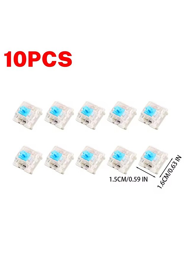Blue axis-10PCS 10/30Pcs 3Pin Replacement Mechanical Keyboard Switch Blue Red Brown Color DIY Keyboa