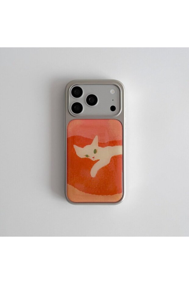 iPhone17 Pro Max 1 Ins Orange Oil Painting Lovely Cat Electroplated Drip Glue Phone Case For iPhone