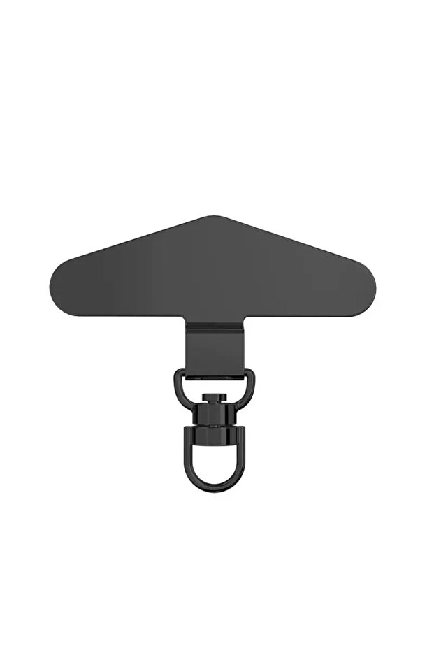 1Pcs Black Anti-Lost Phone Lanyard Universal Replacement Connector Tether Tab Clip Metal Card Pad Ad