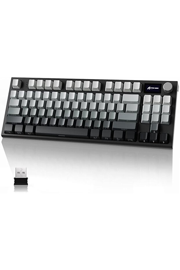كيبورد RK86 ميكانيكي لاسلكي 75% باضاءة RGB وبلوتوث 5.0/2.4G/USB-C 82 مفتاح قابل للتبديل السريع وبطار
